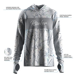 Maillot de pêche personnalisé à manches longues, chemise d'extérieur avec trous pour les pouces, protection solaire, ultra léger pour la plage et la navigation de plaisance - Product Image 5