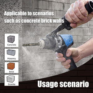 6Pcs Carbide Tip Rotary Hammer Drill Bits and <strong>Chisels</strong> Set for Concrete <strong>Masonry</strong> Stone Brick DIY <strong>SDS</strong>-Plus Drill Bit and <strong>Chisel</strong> - Product Image 4
