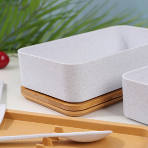 Fiambrera de fibra de bambú ecológica, fiambrera portátil de doble capa, gran capacidad, estilo japonés, 1200 <span class=keywords><strong>ml</strong></span>, novedad, gran oferta, <span class=keywords><strong>Amazon</strong></span> - Product Image 5