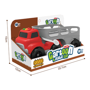 Venta caliente inercia coche de juguete rueda libre coche transporte remolque camión de transporte con luz y música coche juguetes para niños - Product Image 6