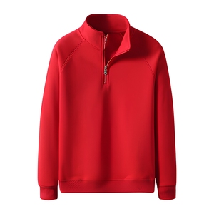 Sweat-shirt chaud en gros, demi-zippé, en molleton épais pour les assortiments automne-hiver - Product Image 1