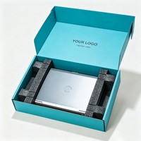 Boîte d'expédition en carton ondulé noir haut de gamme, personnalisée avec impression, finition mate anti-rayures et logo UV