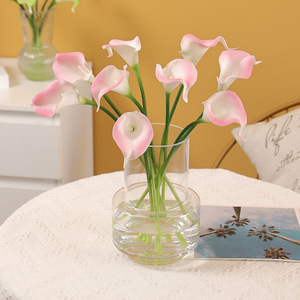 Fleur artificielle Ruilisi Calla Lily miniature à tige unique en PU, fleur décorative pour la maison, décoration de mariage, blanc, jaune, rose, orange - Product Image 3