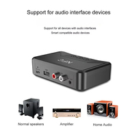 Adaptador Receptor de Audio Tideseer NFC BT200, Reproductor de Música USB, Entrada AUX de 3.5mm, RCA R/L, Compatible con Reproducción desde USB, Cobertura de 15m para Altavoces