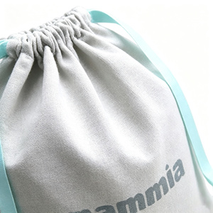 Sacs en coton twill blanc personnalisés de qualité supérieure avec logo personnalisé, pochette en coton pour le rangement et l'emballage - Product Image 5