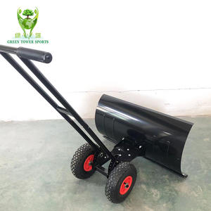 مجرفة ثلج بعجلات مع مقبض قابل للتعديل وشفرة قوية لإزالة الثلوج من الممرات والأسطح والأرصفة - Product Image 3