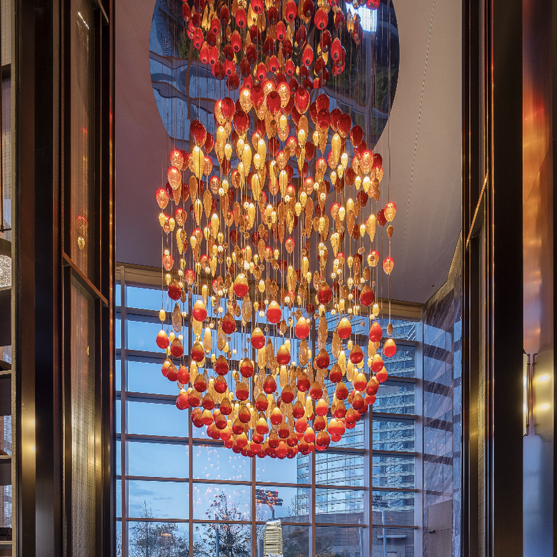 FIRELUX Customized Gradient Orange Red Home Hotel Villa Use High-end ...