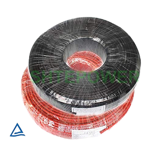 Lot of 50m 6mm2 PV <strong>Solar</strong> Cable in Red &amp; Black 25m Connecting Terminals Included Raw Material for <strong>Solar</strong> <strong>Panel</strong> <strong>System</strong> - Product Image 2
