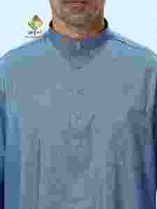 Al Haramain <b>Men</b> <b>Thobe</b> Long Sleeve Cotton Solid Color Floor Length Modest Prayer Wear Regular made with a good cotton - Product Image 3