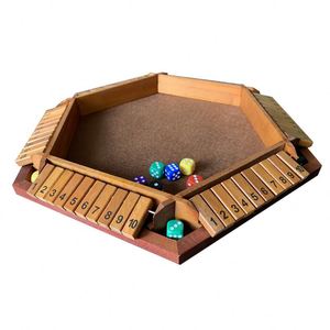 Jeu de dés numérique à six faces en bois étanche avec plateau de retournement pour les rassemblements, les loisirs, les jeux de hasard et les jeux de boisson pour bars - Product Image 5