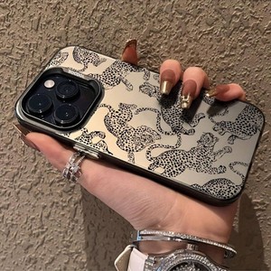 Nuova linea a schermo intero nero pantera Wild Leopard custodia per telefono per iphone 17 16 15 14 Pro Max obiettivo inglese copertura poro grande - Product Image 3