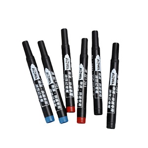 Customizable Flat Tip Black Permanent Marker <b>Pen</b> <b>Waterproof</b> Plastic With Colored Ink for Writing on Paper - Product Image 3
