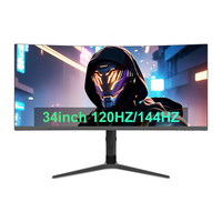 Moniteur incurvé Prix de gros 34 pouces 165Hz Écran d'ordinateur Moniteur PC 1080p 2k 4K Moniteurs de jeu