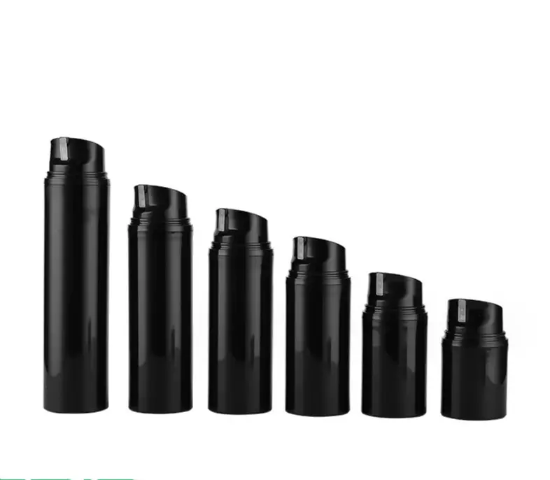 30ml 50ml 80/100ml 150 200ml white black PP airless pump bottle lotion bottle packaging vacuum flask cosmetic bottles