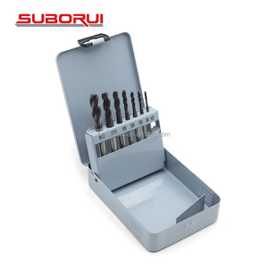SUBORUI 7 pièces Din371 M3-M12 revêtu de nitruration HSS Cobalt M35 vis <span class=keywords><strong>machine</strong></span> <span class=keywords><strong>taraud</strong></span> métrique droite spirale filetage jeu de tarauds - Product Image 6