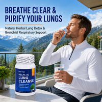 Capsules de nettoyage pulmonaire à base de plantes de qualité supérieure certifiées GMP, marque privée OEM/ODM, avec molène