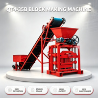 Machine à fabriquer des briques solides QTJ4-35, modèle QTJ4-35 capable de produire des briques solides standard, des blocs creux et des briques de voirie.