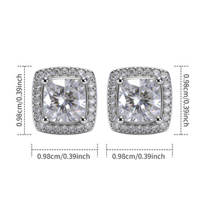 2ct Moissanite हीरे के कान के पास हीरे का परीक्षण मोइससानाइट स्टड हीलिंग के लिए तैयार किया गया हीरा परीक्षण मोइससानाइट - Product Image 4