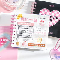 Cahier à bobine douce petite série carrée petit cahier à carreaux frais