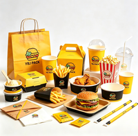 Boîtes d'emballage jetables pour hamburgers à emporter, emballages pour la restauration rapide, boîtes personnalisées pour ailes de poulet frites, boîtes à frites à emporter, contenants