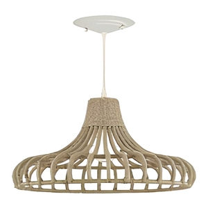 Lustre suspendu en bambou pour intérieur, LED, moderne, avec télécommande, lumière blanc chaud 2700K, fournisseurs d'usine - Product Image 1