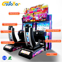 Machine d'arcade HD Twins Outrun pour parc d'attractions, simulateur de jeu de conduite automobile, machine à monnayeur