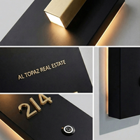 Plaque de porte personnalisée en métal illuminée EZD pour numéro de maison, numéro de chambre d'hôtel, numéro de maison personnalisé
