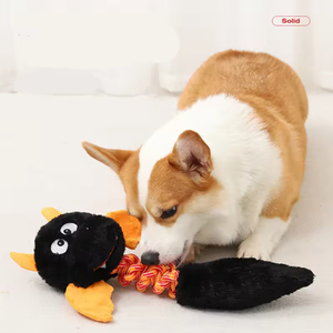 Jouets en peluche couineurs pour animaux de compagnie, en coton durable, amusants, en forme de démon, avec corde, son interactif, jouets à mâcher en peluche pour chiens - Product Image 3