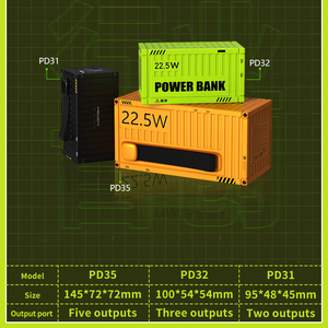 WOPOW PD32 22,5 W PD <span class=keywords><strong>hiper</strong></span> bancos de energía 20000mAh estación de energía en stock color negro contenedor banco de energía - Product Image 3