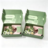 Boîte d'expédition en carton ondulé personnalisée avec votre logo, matériaux recyclés, emballage en gros pour la livraison de fleurs