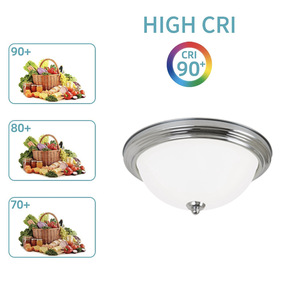 Plafonnier LED en verre moderne et minimaliste, à montage en surface, 120V, pour l'Amérique du Nord, 2700K-5000K, dimmable, à faisceau central fixe - Product Image 4