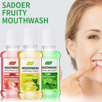 SADOER OEM Marque Privée Bain de Bouche Naturel Pêche Citron Menthe Soin Buccal Blanchissant Dents Parfum Haleine Fraîche Doux Portable