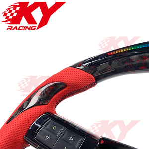 Volant de course en fibre de carbone forgée personnalisé avec LED pour Chrysler 300 300C SRT et Dodge Challenger - Product Image 2