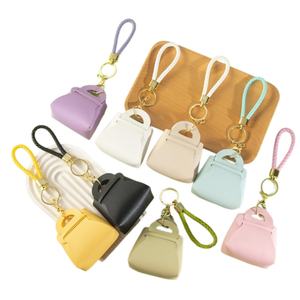 Designer Cute Keychain <b>Car</b> Accessories PU Leather Pouch <b>for</b> Lipstick <b>Coin</b> <b>Holder</b> Keychain - Product Image 1