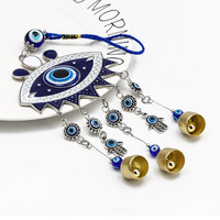 Porte-clés suspendu de voiture rétro, yeux de diable, décoration murale, pendentif, œillets bleus turcs, carillons éoliens, porte-clés