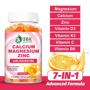 Gummies Calcium Magnésium Zinc D3 K2 B6 saveur Orange, 60 unités, Complément Alimentaire, Meilleures Ventes - Product Image 6