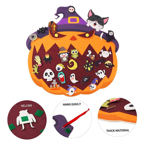 Custom DIY <strong>Felt</strong> Halloween <strong>Pumpkin</strong> Hanging Ornaments Set for Child Decoration-Factory Price New Arrival - Product Image 2