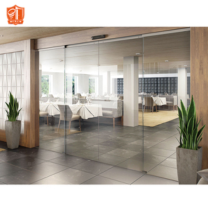 Kính không khung cửa trượt thông minh cảm biến cửa thương mại kính tự động hệ thống cửa trượt - Product Image 6