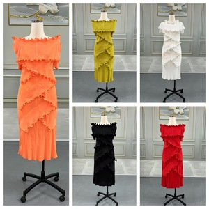 Robes élégantes à épaules tombantes et volants pour femmes africaines grandes tailles, mode - Product Image 3