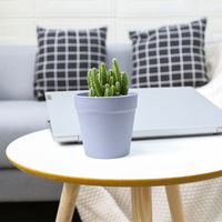 Pots de plantes en plastique, jardinières en imitation terre cuite mate, pots de fleurs d'intérieur et d'extérieur pour plantes succulentes, 4 couleurs