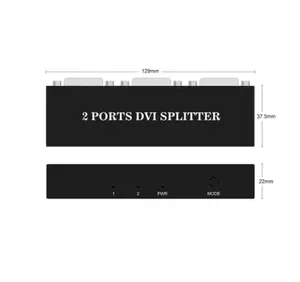 DVI Splitter 1X2 DVI-D 1 IN 2 OUT 1920*1440สำหรับโปรเจคเตอร์มอนิเตอร์คอมพิวเตอร์กราฟิกการ์ด