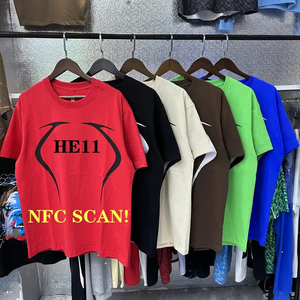 Áo thun Hip Hop Hell chất lượng cao 1:1, in kỹ thuật số DTG, unisex, size lớn, phong cách đường phố, áo thun Hell <span class=keywords><strong>Star</strong></span> - Product Image 5