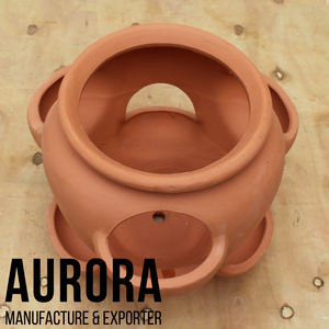 Jardinière décorative d'intérieur en terre cuite faite à la main vietnamienne avec logo personnalisé - Product Image 4