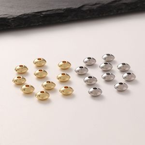 Cuentas planas chapadas en oro de 18K con diseño de ábaco y platillo volador, cuentas sueltas para accesorios de joyería hechos a mano DIY - Product Image 1