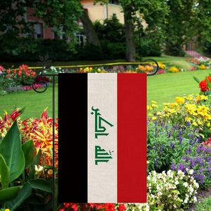 Drapeau de l'Irak, extérieur, <span class=keywords><strong>en</strong></span> lin de haute qualité, 12*18 pouces, plus de styles pour vous de choisir - Product Image 3