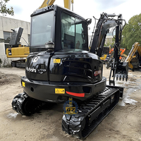 Mini-excavatrice Kubota KX165-5 d'occasion, année 2020, couleur noire, avec pouce, d'origine japonaise, 5 tonnes, 6 tonnes, excavatrice compacte en vente