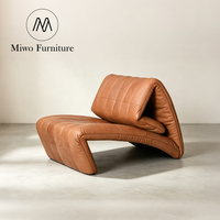 Canapé simple en cuir de style nordique moderne, fauteuil inclinable confortable et pliable pour hôtel, appartement, salle à manger, salon