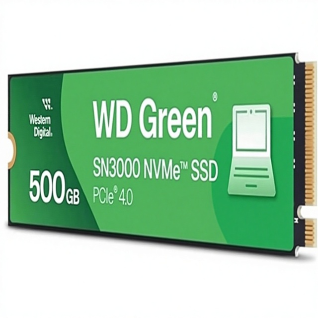 For 500GB/1T/2T Green SN3000 NVMe Internal SSD Gen4 PCIe M.2 2280 5000 MB/s Desktop WDS500G4G0E High-Speed Transfer Reads up