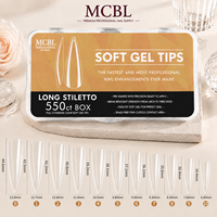 Faux ongles préformés blancs en amande, transparents, ombrés, français, pailletés, mats, multicolores, pour nail art et usage professionnel