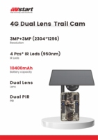 Caméra de chasse 6MP dissimulée 4G à double objectif, vision nocturne, audio bidirectionnel UBOX, caméra de sécurité solaire 4G OEM UBOX